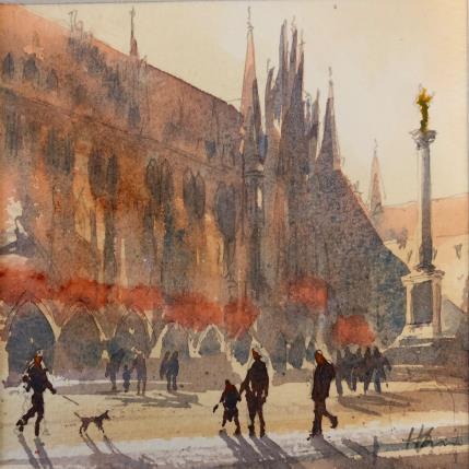 Peinture Une soirée à Munich par Jones Henry | Tableau  Aquarelle