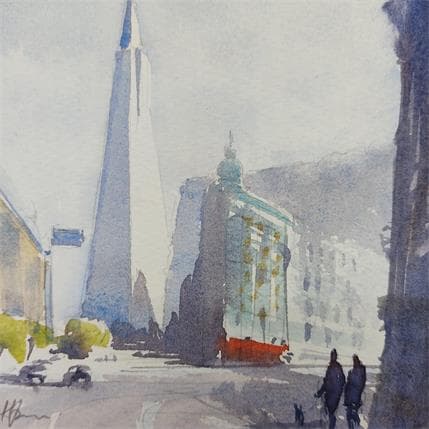 Peinture San Francisco Spring par Jones Henry | Tableau Figuratif Aquarelle Urbain