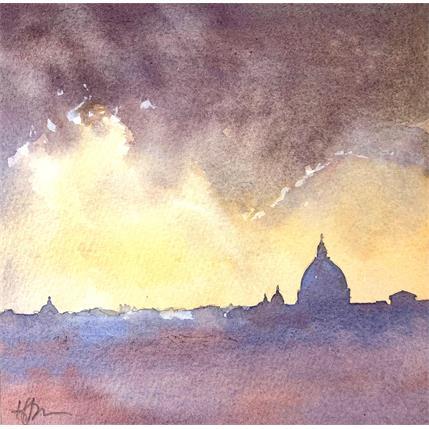 Peinture Rome Silhouette par Jones Henry | Tableau  Aquarelle