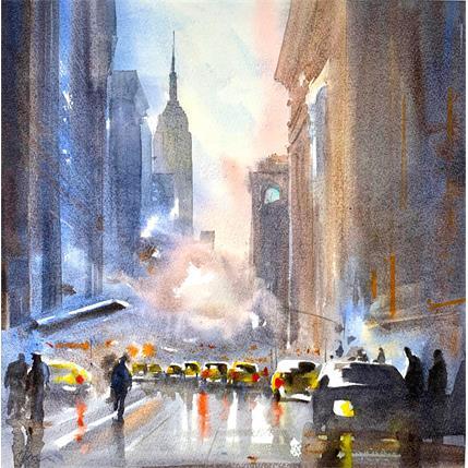 Peinture Empire State rain par Jones Henry | Tableau  Aquarelle
