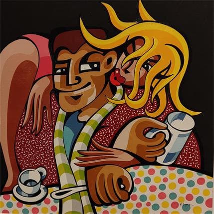 Peinture AVIS DE TEMPETE 1 par Lopez Alfredo | Tableau Figuratif Acrylique scènes de vie