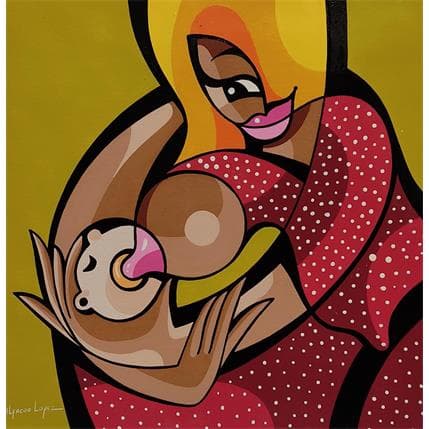 Peinture PYRAMIDE DE MASLOW SATISFAITE par Lopez Alfredo | Tableau Figuratif Acrylique scènes de vie