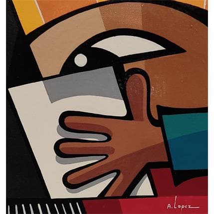 Peinture LA CARTE AVEC LES PRIX par Lopez Alfredo | Tableau Figuratif Acrylique scènes de vie