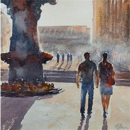 Pintura Jan 18 12 por Jones Henry | Pintura Figurative Watercolor Life style