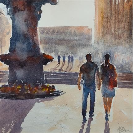 Peinture Jan 18 12 par Jones Henry | Tableau Figuratif Aquarelle scènes de vie