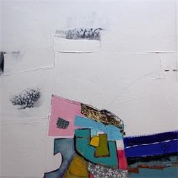 Pintura Les cachettes de Paul por Lau Blou | Pintura Abstract Acrylic Minimalist