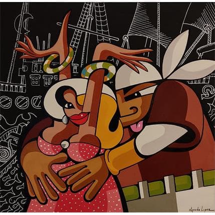 Peinture LOIN DE TOUT ET DE TOUS par Lopez Alfredo | Tableau Figuratif Acrylique scènes de vie