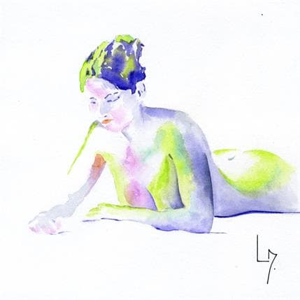 Peinture NF 76 par Loussouarn Michèle | Tableau Figuratif Aquarelle Nu