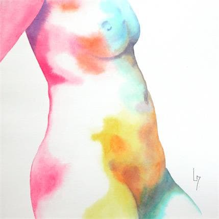 Peinture NF 40 par Loussouarn Michèle | Tableau Figuratif Aquarelle Nu