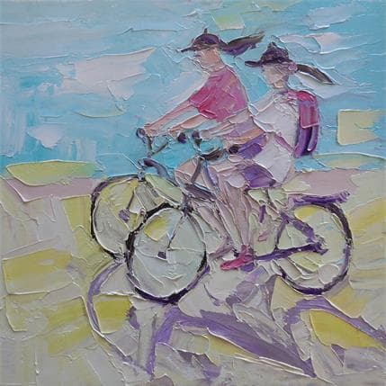 Painting On the wind by Lunetskaya Elena | Painting Figurative Oil Life style