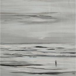 Pintura Sur la plage por Macee | Pintura Figurative Oil Landscapes, Marine