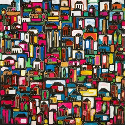 Peinture G21 New Capital par Ragas Huub | Tableau Figuratif Acrylique Urbain