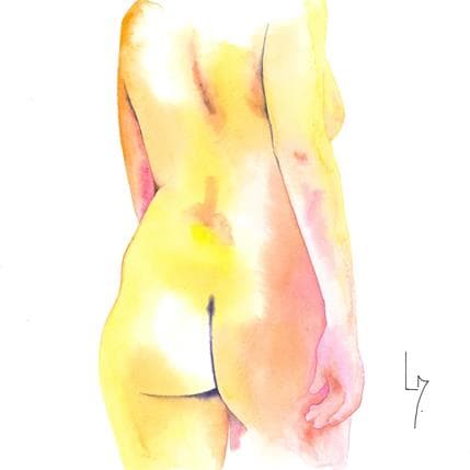 Peinture NF35 par Loussouarn Michèle | Tableau Figuratif Aquarelle Nu