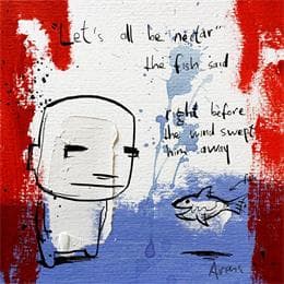 Pintura Nectar por Arens Jan hein | Pintura Raw art Acrylic Life style