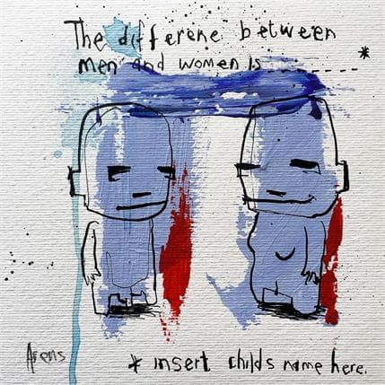 Peinture Difference par Arens Jan hein | Tableau Art Singulier Acrylique scènes de vie