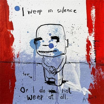 Peinture Silence par Arens Jan hein | Tableau Art Singulier Acrylique scènes de vie