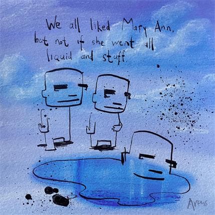 Peinture Mary Ann par Arens Jan hein | Tableau Art Singulier Acrylique scènes de vie