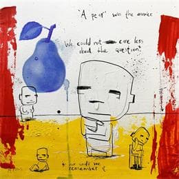 Pintura A pear por Arens Jan hein | Pintura Raw art Acrylic Life style