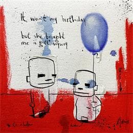 Pintura Birthday por Arens Jan hein | Pintura Raw art Acrylic Life style