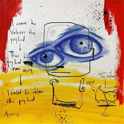 Peinture Payload par Arens Jan hein | Tableau Art Singulier Acrylique scènes de vie