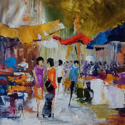 Peinture Comment vas tu? par Dupin Dominique | Tableau Figuratif Huile scènes de vie