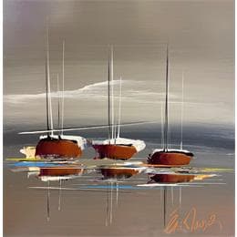 Peinture Le grand voyage par Munsch Eric | Tableau Abstrait Huile Marine