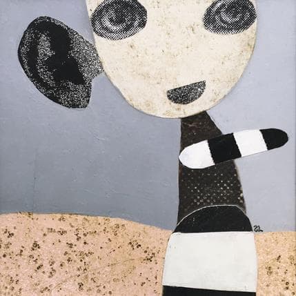 Peinture What did you say par Lastrina Suzanne | Tableau Art naïf Acrylique scènes de vie