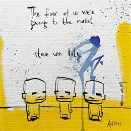 Pintura The four of us por Arens Jan hein | Pintura Raw art Acrylic Life style