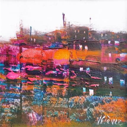 Peinture Vallée colorée par Fièvre Véronique | Tableau Figuratif Acrylique Paysages