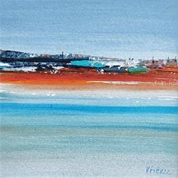 Painting Horizon en couleur by Fièvre Véronique | Painting Figurative Acrylic Marine