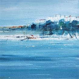 Painting La côte by Fièvre Véronique | Painting Figurative Acrylic Marine