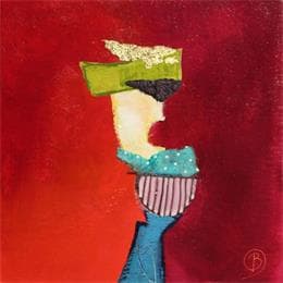 Pintura Une drôle de femme por Lau Blou | Pintura Abstract Acrylic Minimalist