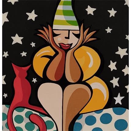 Peinture CHAUFFERETTE POUR CHAT par Lopez Alfredo | Tableau Figuratif Acrylique scènes de vie