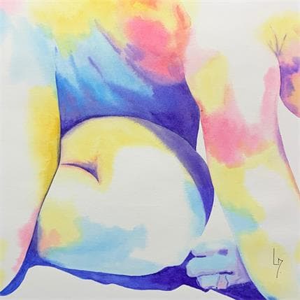 Peinture NF33 aquarelle par Loussouarn Michèle | Tableau Figuratif Aquarelle Nu
