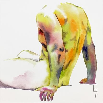 Peinture NH 22 par Loussouarn Michèle | Tableau Figuratif Aquarelle nu