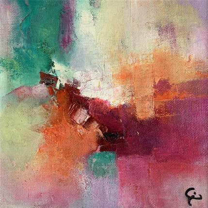 Peinture Pink light par Teoli Chevieux Carine | Tableau Abstrait Acrylique, Huile Minimaliste