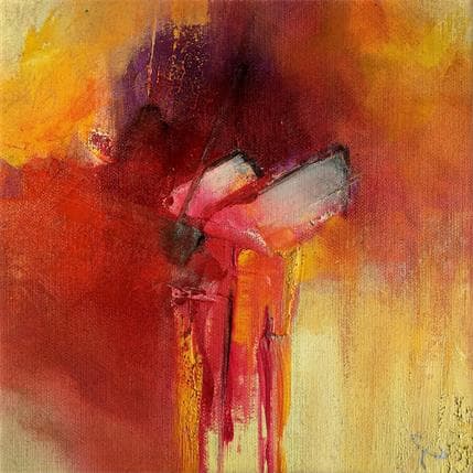 Peinture Maïa, déesse de la fertilité par Teoli Chevieux Carine | Tableau Abstrait Acrylique, Huile Minimaliste