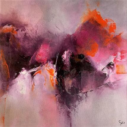 Peinture Le baiser de minuit par Teoli Chevieux Carine | Tableau Abstrait Acrylique, Huile Minimaliste