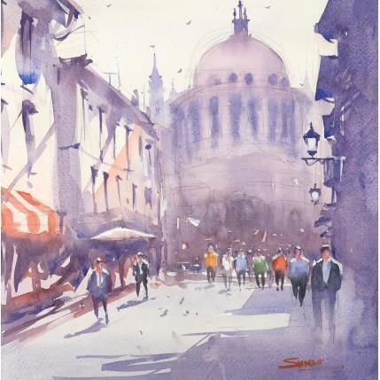 Gemälde Church von Dandapat Swarup | Gemälde  Aquarell