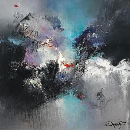 Peinture Lumière arctique par Dupetitpré Roselyne | Tableau Abstrait Huile Minimaliste