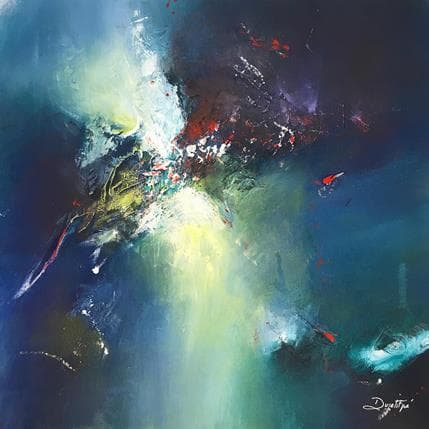 Peinture Le grand bleu par Dupetitpré Roselyne | Tableau Abstrait Acrylique Minimaliste