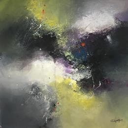 Pintura Vision du monde por Dupetitpré Roselyne | Pintura Abstract Acrylic Minimalist