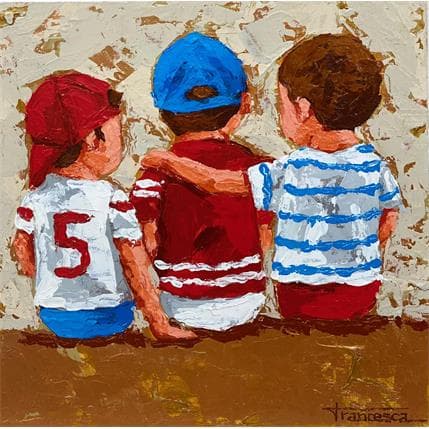 Peinture Tres cinco par Escobar Francesca | Tableau Figuratif Acrylique Portraits, scènes de vie