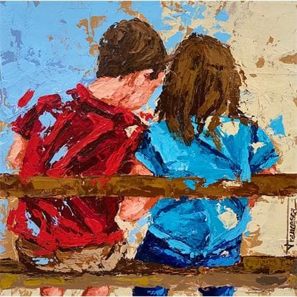 Peinture Banco par Escobar Francesca | Tableau Figuratif Acrylique Portraits, scènes de vie