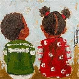 Pintura Saludo por Escobar Francesca | Pintura Figurative Acrylic Life style