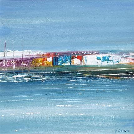 Peinture Cabanes de pêcheurs #1 par Fièvre Véronique | Tableau Figuratif Acrylique Marine