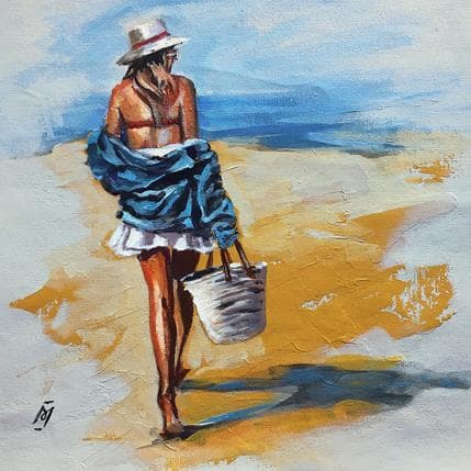 Peinture Beach par Gonzalez Alvarez Margarita | Tableau Figuratif Acrylique scènes de vie