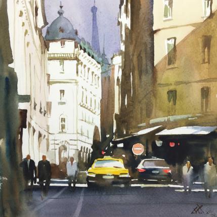 Peinture Zenith par Khodakivskyi Vasily | Tableau Figuratif Aquarelle Urbain