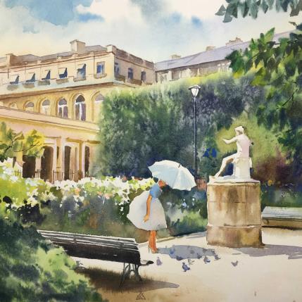 Peinture Paris S25 par Khodakivskyi Vasily | Tableau Figuratif Aquarelle Scènes de vie