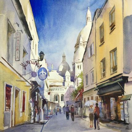 Peinture Paris S26 par Khodakivskyi Vasily | Tableau Figuratif Aquarelle Urbain